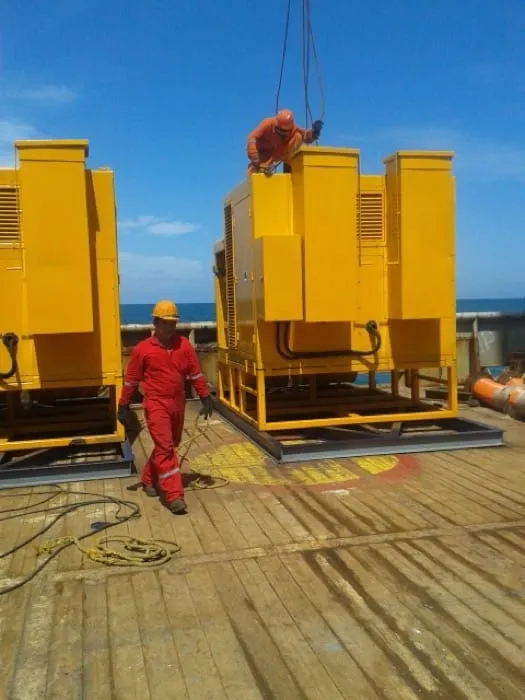 Instalación de sistema FiFi en plataforma marina