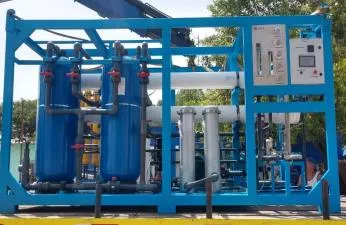 Planta potabilizadora portátil para instalación en exterior